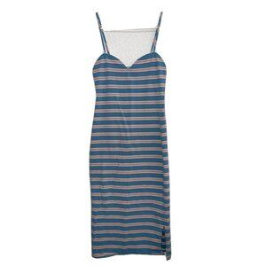 LOVERS + Friends Striped Dress Bodycon Light Blue Pink Size Small-Medium  (c1)